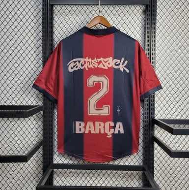 Barcelona x Travis Scott Retro 2000/01 Home Skeleton Jersey
