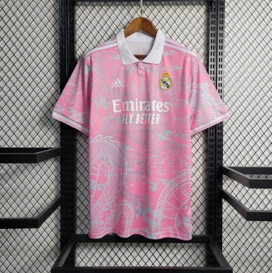 2023/2024 Real Madrid Chinese Dragon Pink Football Shirt